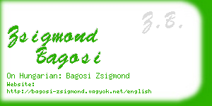 zsigmond bagosi business card